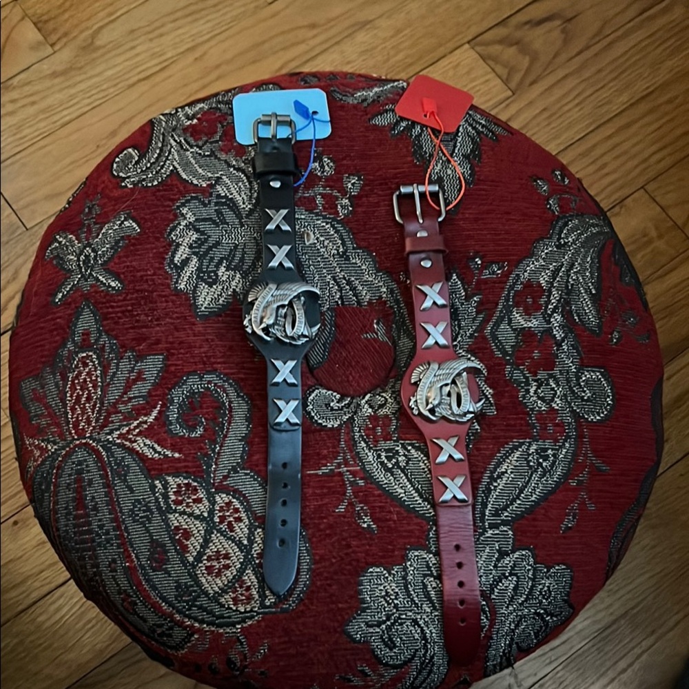 Black and Red Bracelet Accessories sold as a set